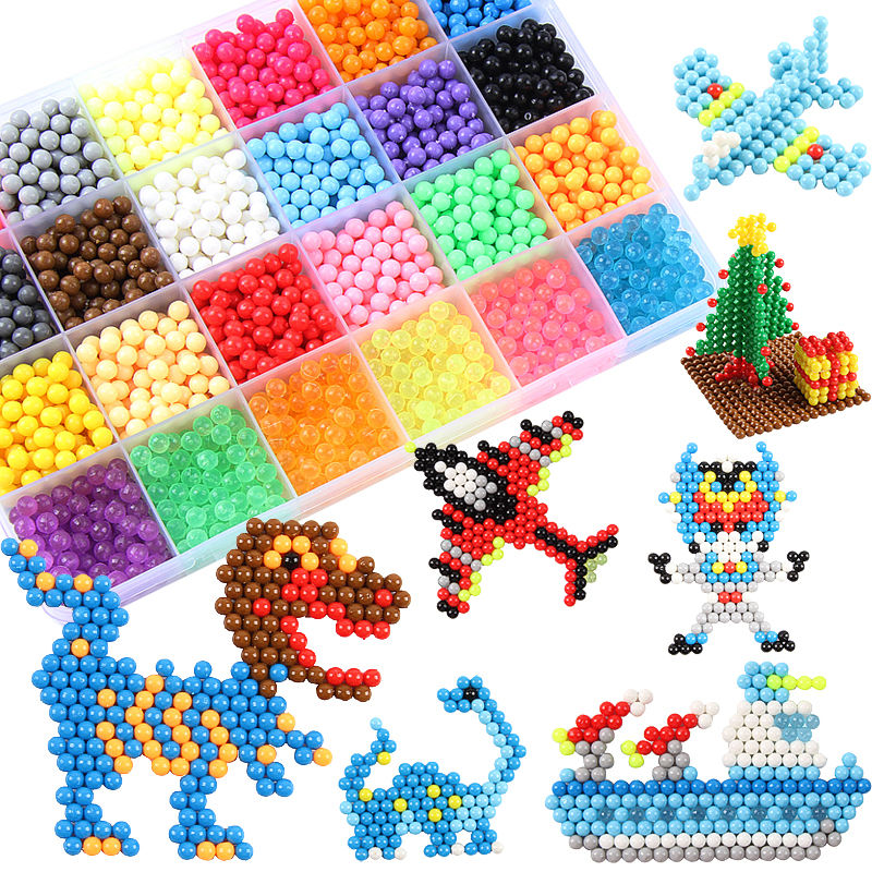 AliExpress 10 Colors 1000 Magical Water Mist Magic Beads Handmade Diy Magic Beads Educational Puzzle Children Toys, view 4