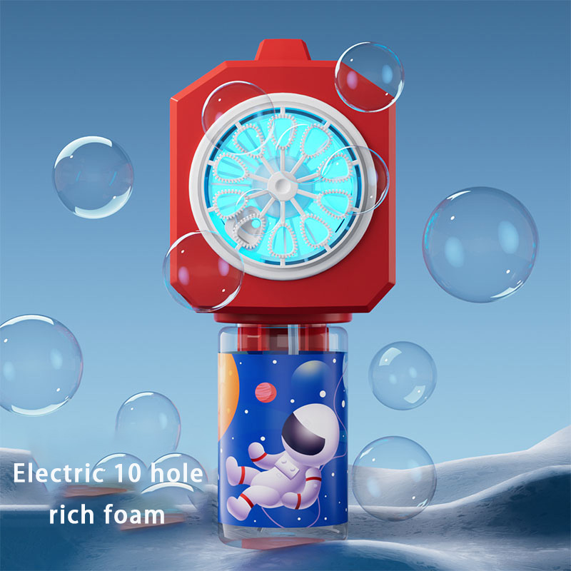 AliExpress 10 hole Automatic Gatling Electric Toy Blowing Bubble for Children's Toys Kindergarten Gifts without Battery or Bubble Water, view 5