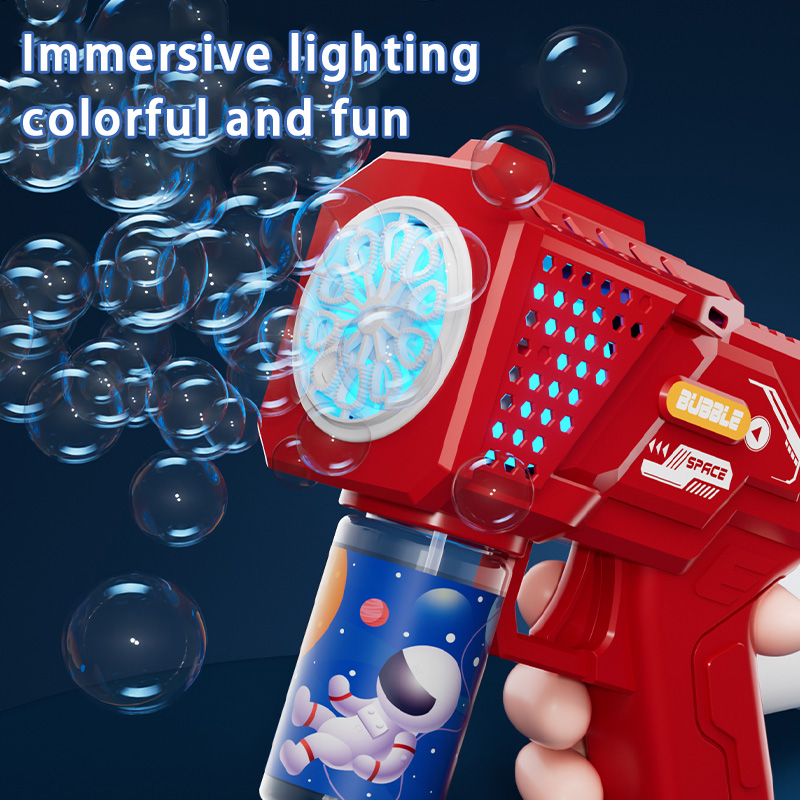 AliExpress 10 hole Automatic Gatling Electric Toy Blowing Bubble for Children's Toys Kindergarten Gifts without Battery or Bubble Water, view 6