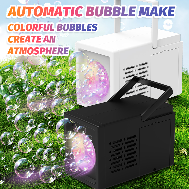 AliExpress 10 hole fully automatic bubble blowing handheld electric bubble machine toy outdoor birthday without battery and bubble water, view 2