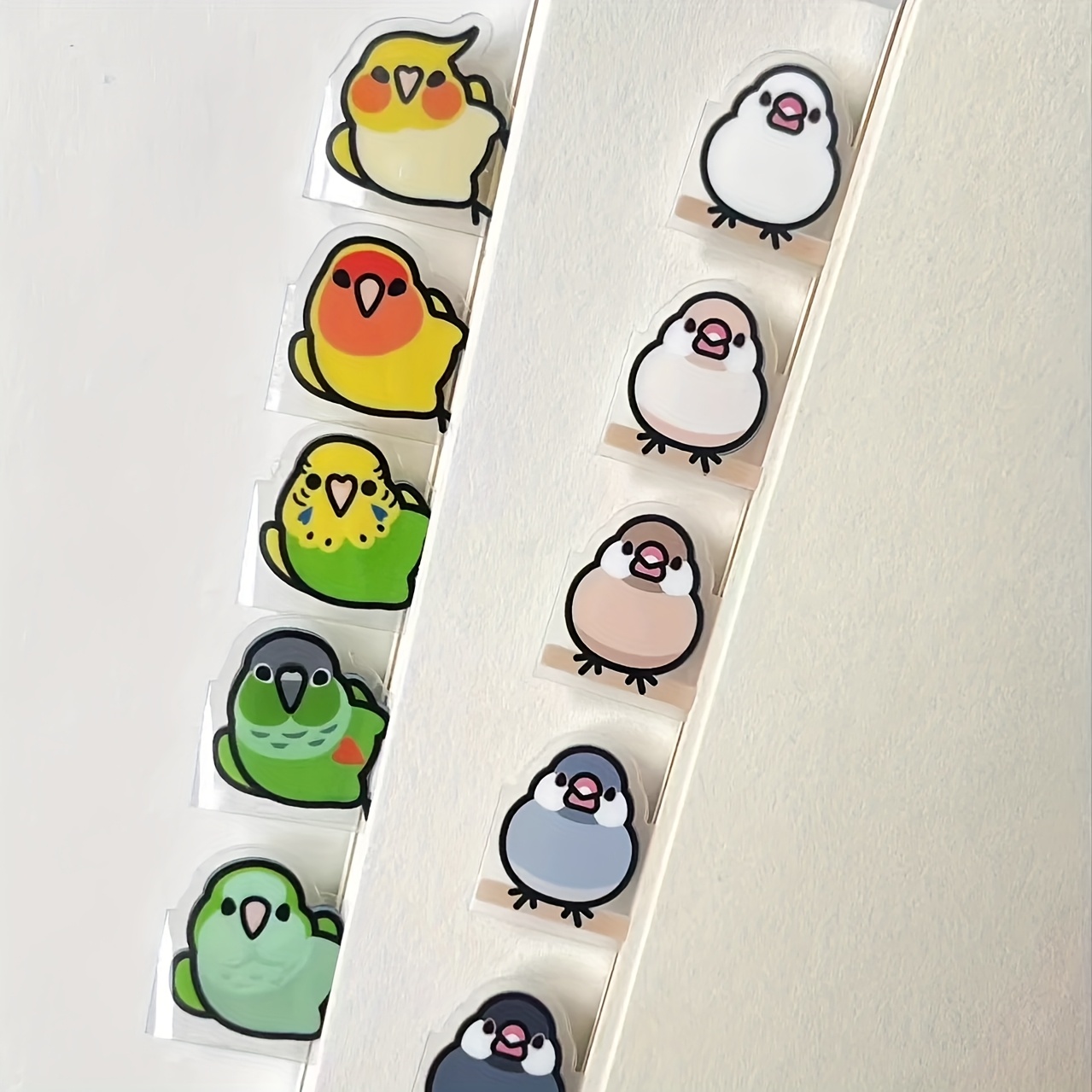 AliExpress 10 Pairs/20 Pairs of Stylish and Creative Parrot Index Stickers, Decorative Bookmark Labels for Organization and Marking, Diary Marking Decorative Stickers, Art Labels, Durable Adhesive, Parrot Pattern Stickers, Creative Planner Stickers, view 5
