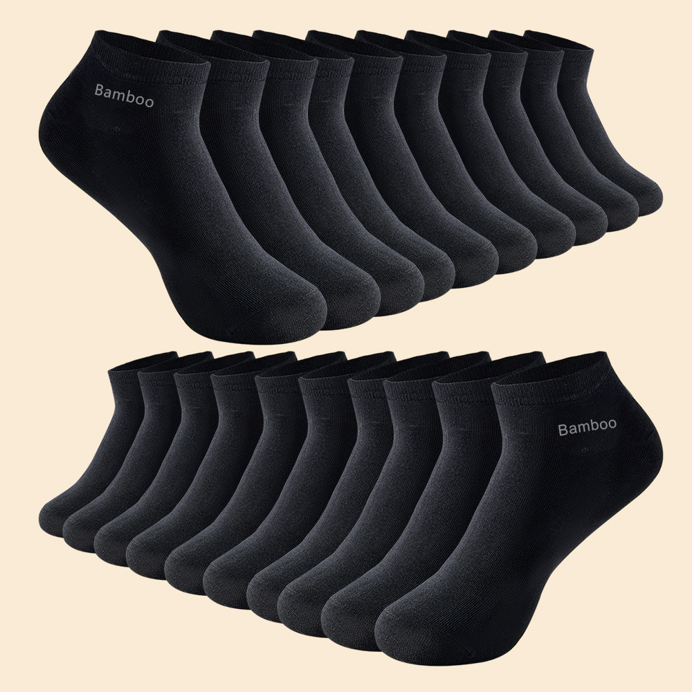 AliExpress 10 pairs High Quality Men's Bamboo Fiber Socks Summer Thin Sweat Absorbent Deodorant Men Business Casual Formal Black Socks Gift, view 4