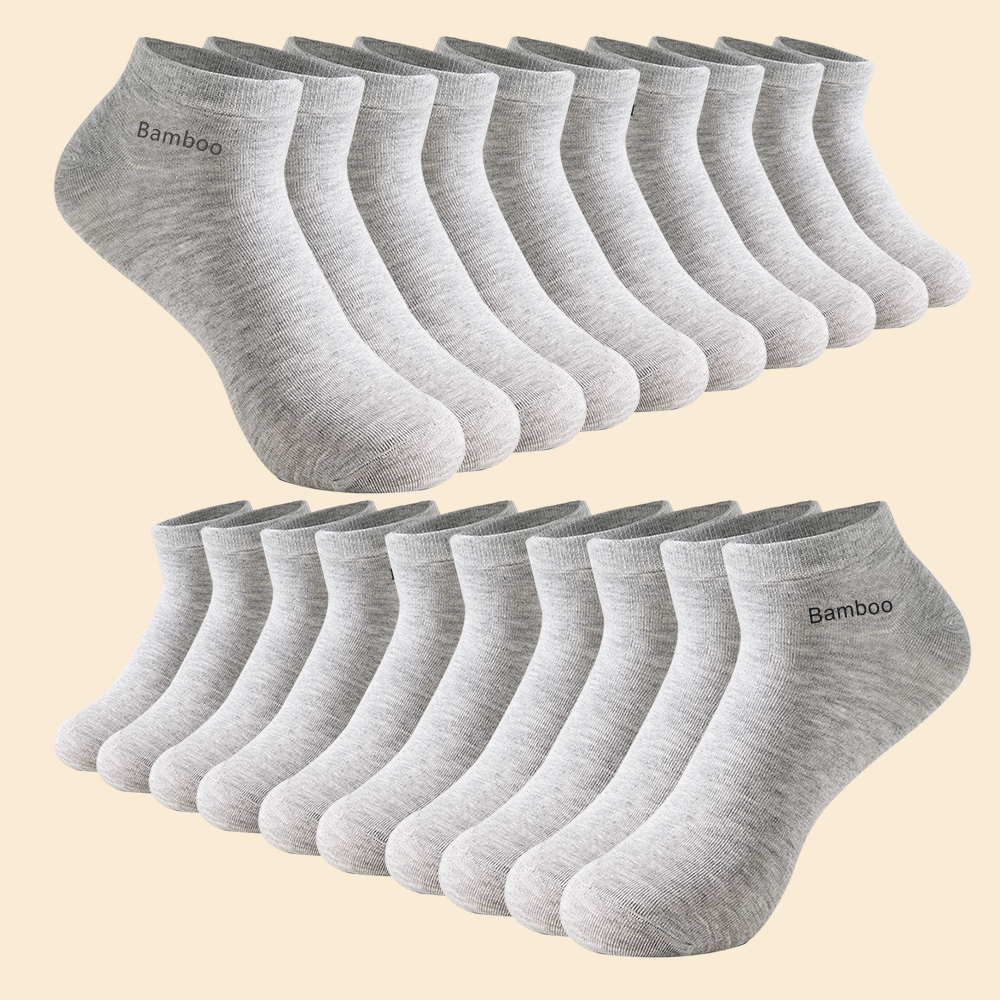 AliExpress 10 pairs High Quality Men's Bamboo Fiber Socks Summer Thin Sweat Absorbent Deodorant Men Business Casual Formal Black Socks Gift, view 5