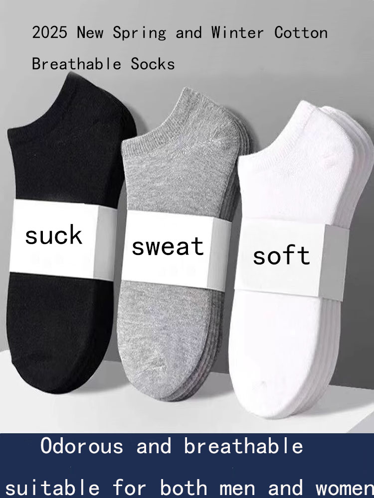 AliExpress Antibacterial Low-Cut Boat Socks (10-Pair)