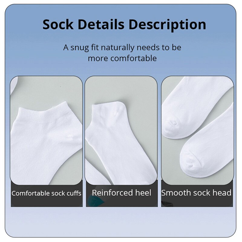 AliExpress 10 Pairs Unisex Casual Plain Color Boat Socks Thin Breathable Comfy Anti Odor Sweat-absorbing Low Cut Ankle Socks For Men Women, view 6