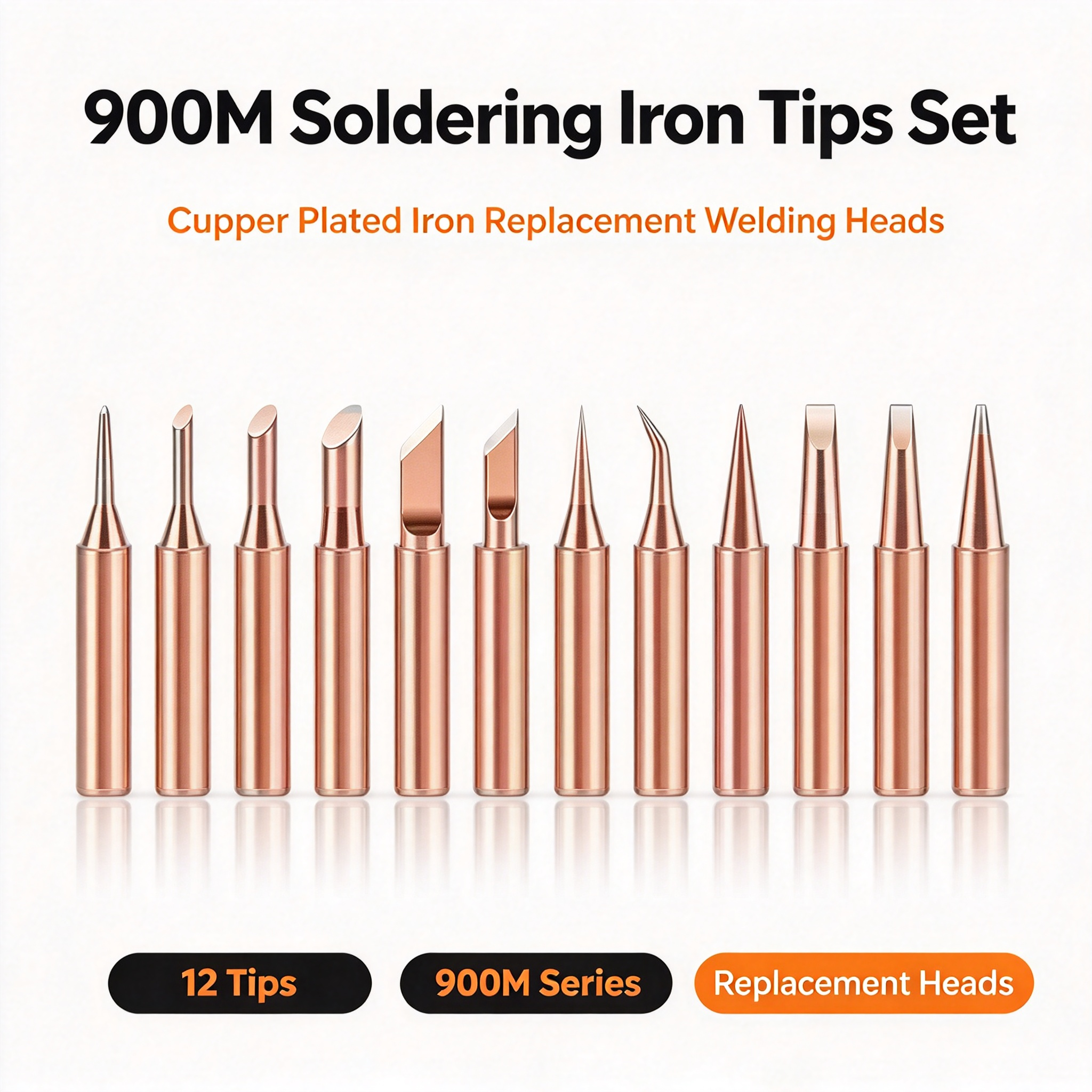 AliExpress 900M Copper-Plated Soldering Tips (10-Pack)