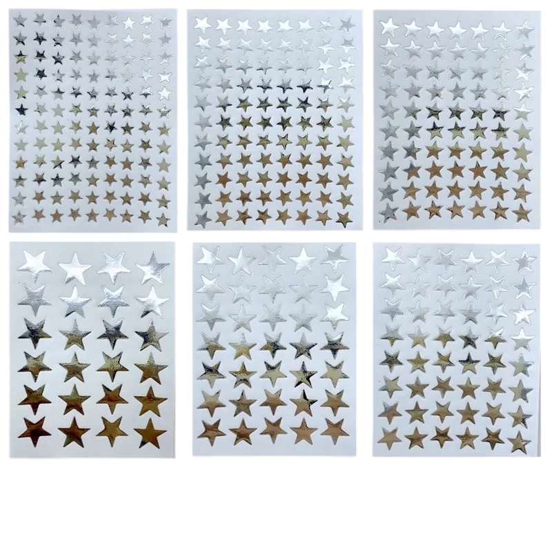 AliExpress 10 Sheets/Pack Silver Five Pointed Star Stickers Encourage and Reward Stickers for Primary School Students Pray Stickers