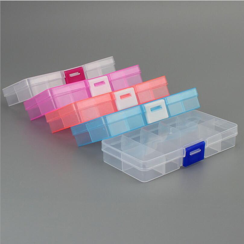 AliExpress 10-Slot Adjustable Plastic Jewelry and Bead Organizer
