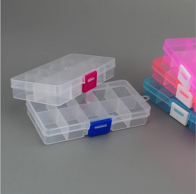 AliExpress 10-Slot Adjustable Plastic Jewelry and Bead Organizer, view 2