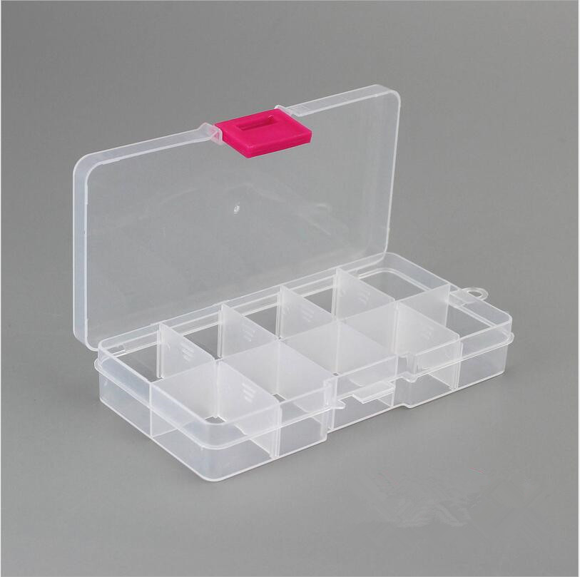 AliExpress 10-Slot Adjustable Plastic Jewelry and Bead Organizer, view 4