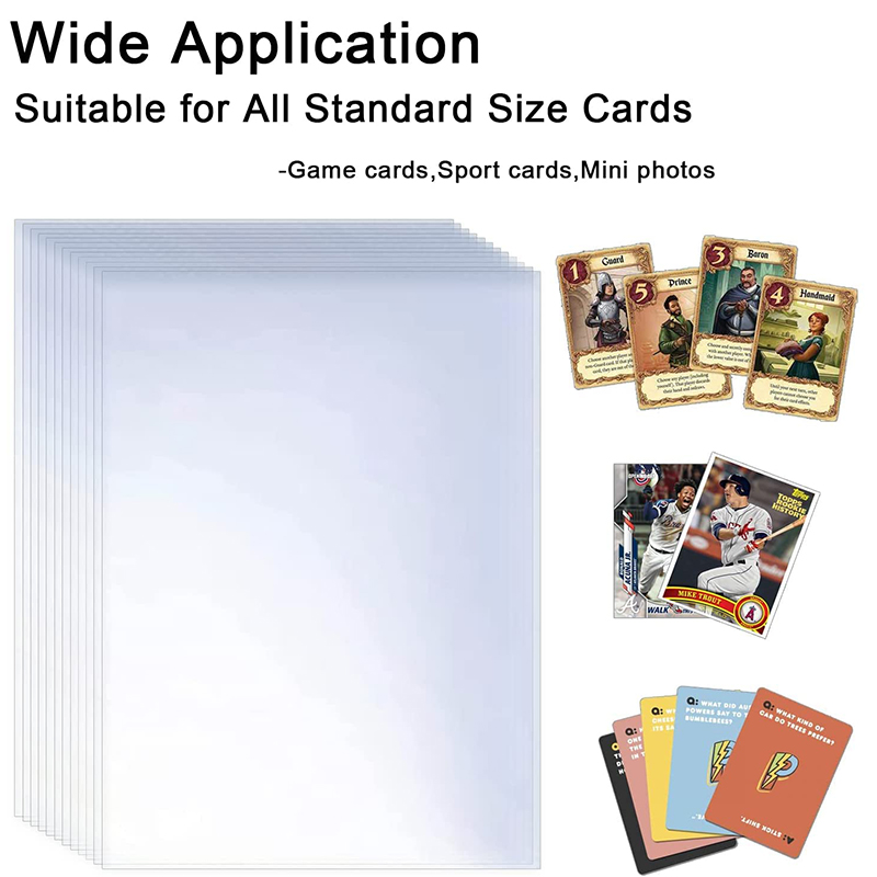 AliExpress 100-1000Pcs Card Sleeves Transparent Cover Clear Cards Holder For Board Playing Game ID Trading Protector Folder Photo Pouch, view 2