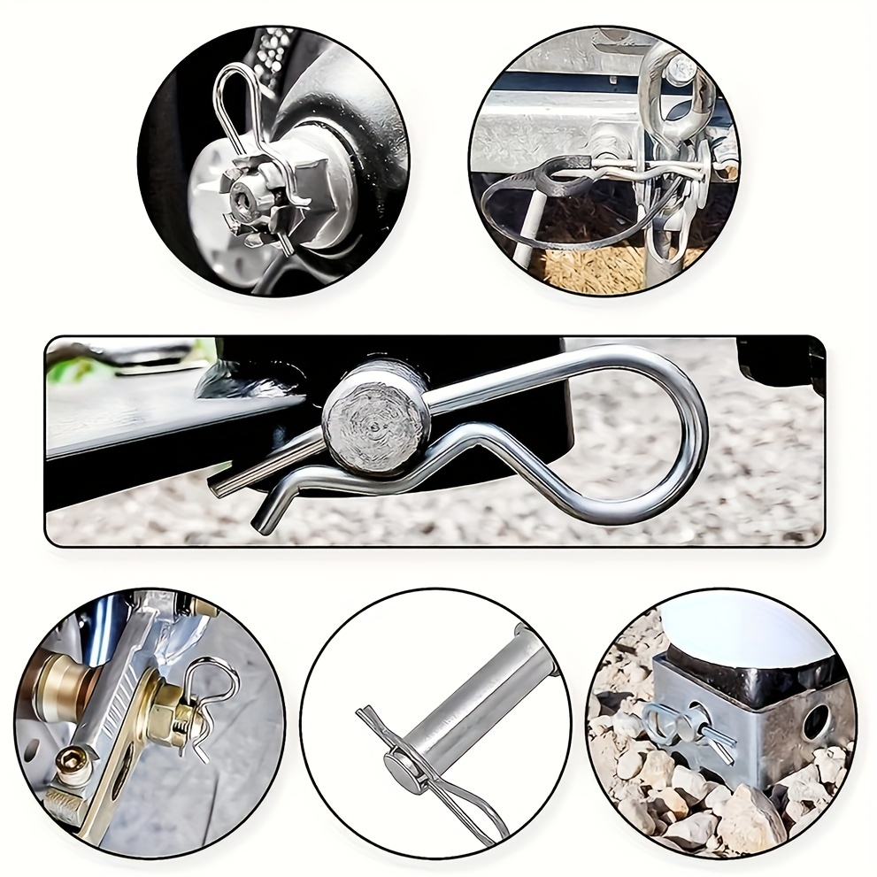 AliExpress 100-Piece Galvanized R-Clip Cotter Pin Assortment, view 5