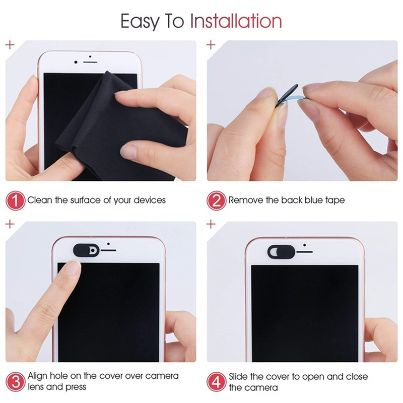 AliExpress 100/20/10/5/1pcs Sliding Webcam Cover Laptop Camera Cover Slider Phone Antispy For iPad Macbook Tablet Lenses Privacy Sticker, view 5