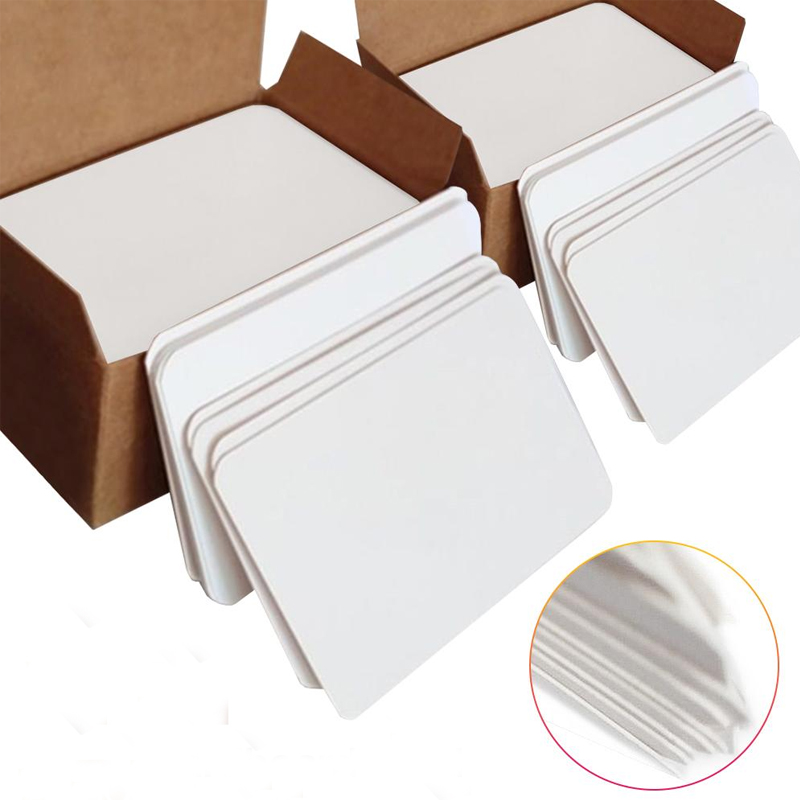 AliExpress 100/200 Pcs Playing Card Blank Hard Paper Card Paper DIY Board Game Postcard Handmade Wallpaper Postcards Message White Card