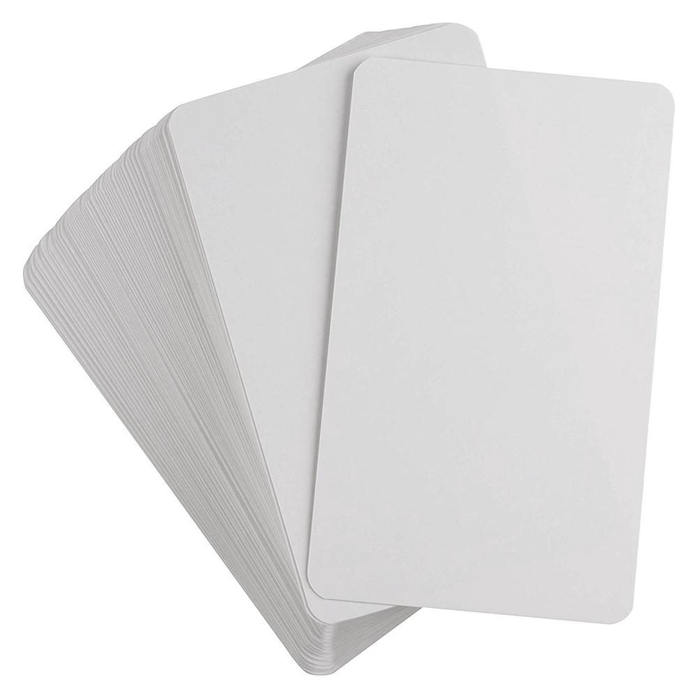 AliExpress 100/200 Pcs Playing Card Blank Hard Paper Card Paper DIY Board Game Postcard Handmade Wallpaper Postcards Message White Card, view 2