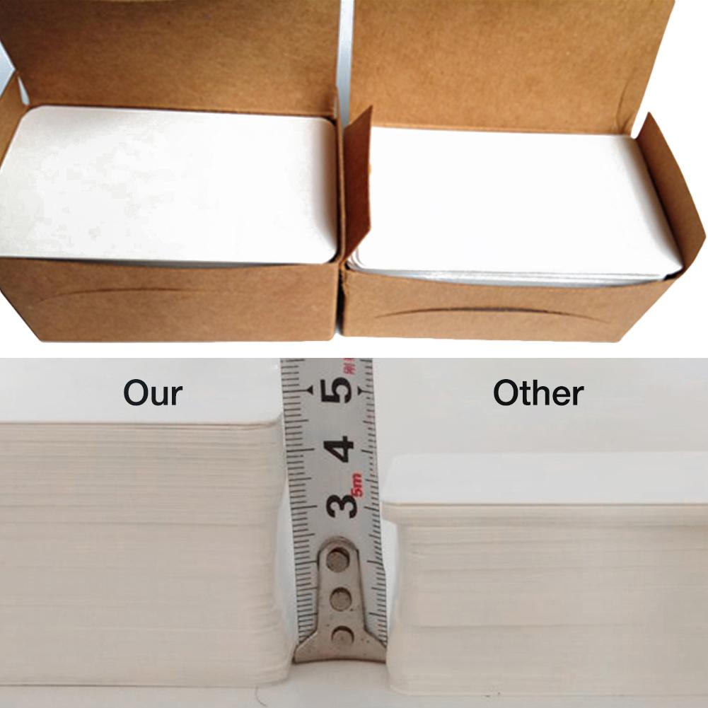 AliExpress 100/200 Pcs Playing Card Blank Hard Paper Card Paper DIY Board Game Postcard Handmade Wallpaper Postcards Message White Card, view 4