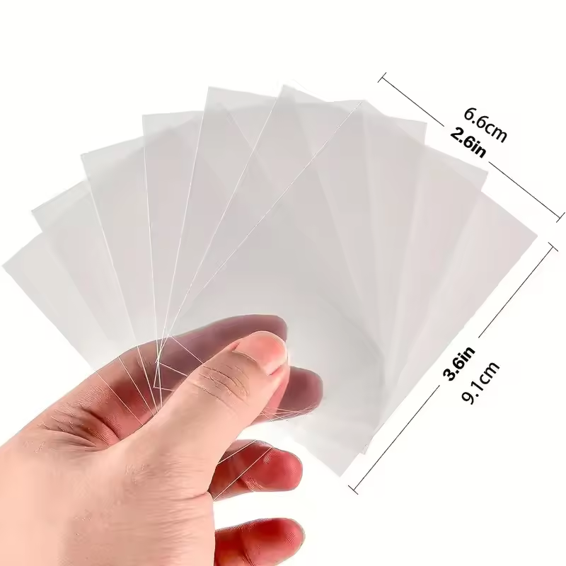 AliExpress 100/300Pcs Soft Transparent Card Sleeves Premium Clear Plastic Sleeves Playing Games Collectible Card Protector Cards Sleeves