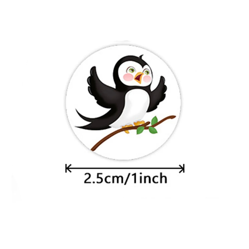 AliExpress 100-500pcs Cartoon Animal Stickers Teacher Reward Stickers for Kids, Party Decoration Sticker for School Classroom Home, view 2