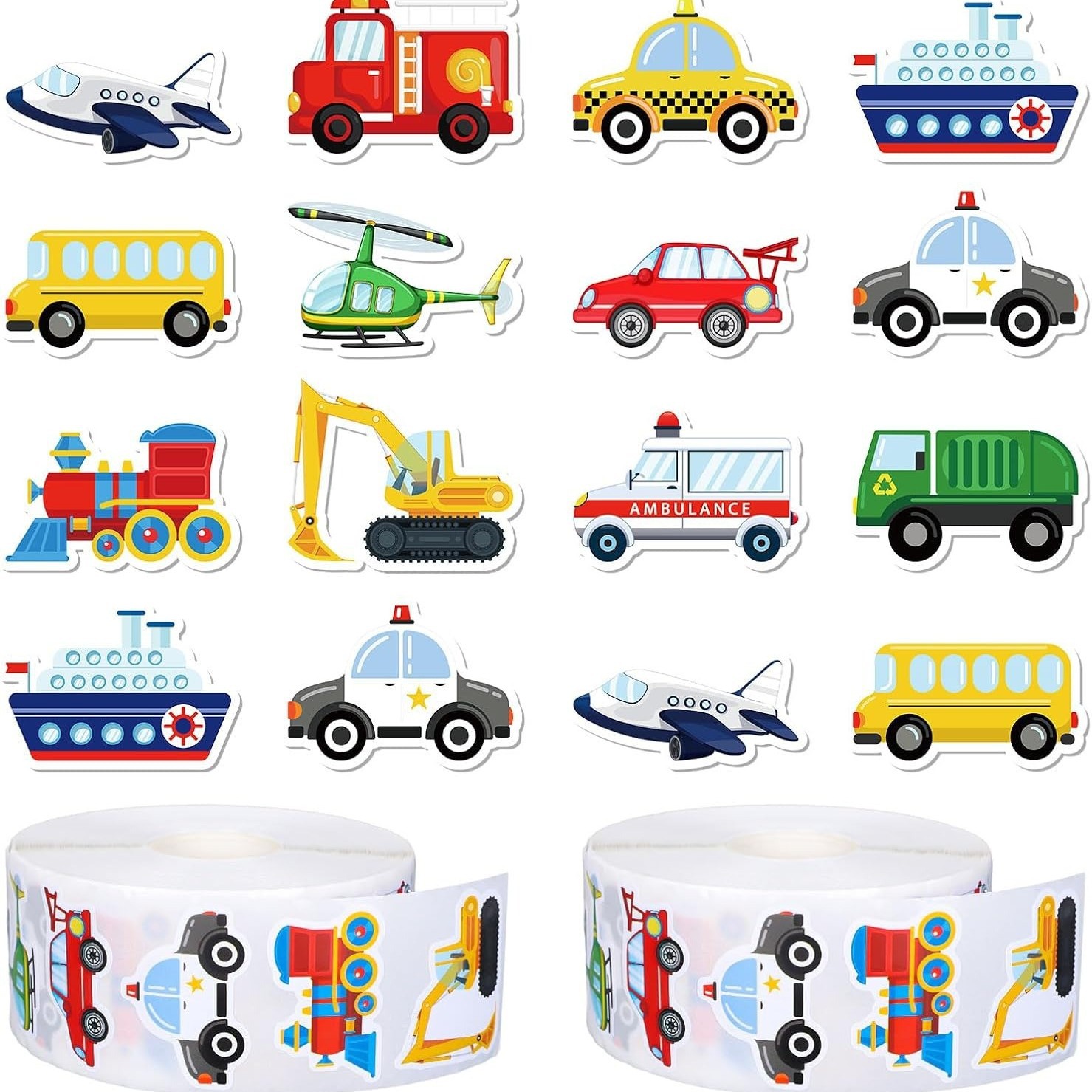 AliExpress 100-500pcs Cartoon Transportation Vehicles Stickers Birthday Wedding Party Gift Wrapping Label Scrapbook Stationery Stickers