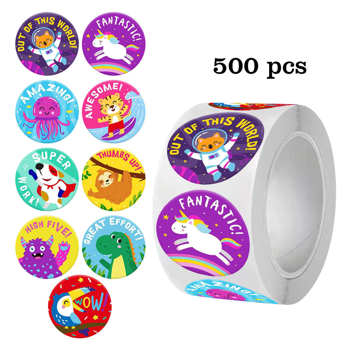 AliExpress 100-500pcs Motivational Stickers for Kids,Teacher Reward Stickers Roll Potty Training Sticker for School Classroom Home