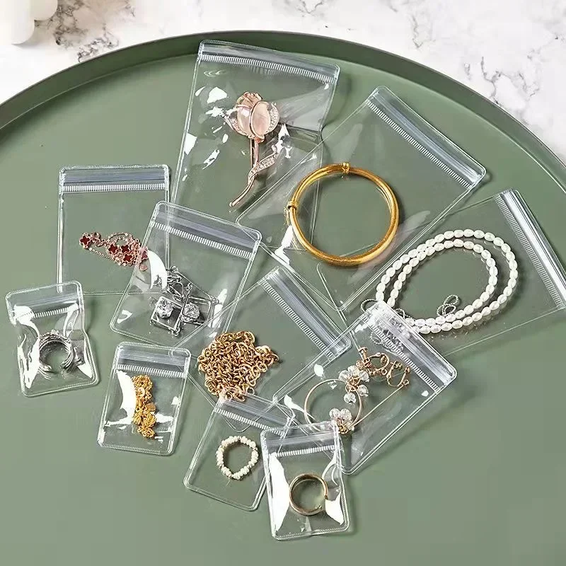 AliExpress Transparent PVC Zip Jewelry Bags (100-Pack), view 3