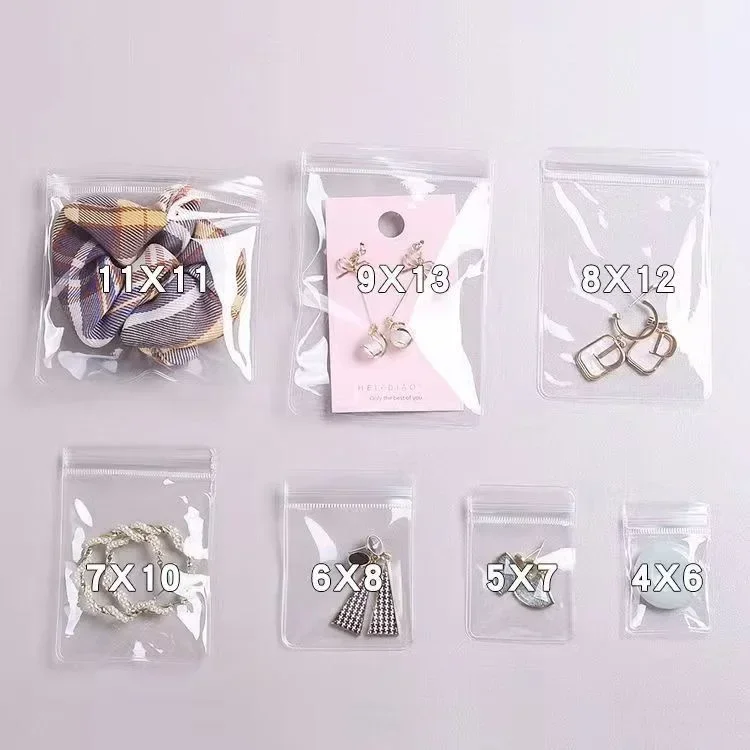 AliExpress Transparent PVC Zip Jewelry Bags (100-Pack), view 5
