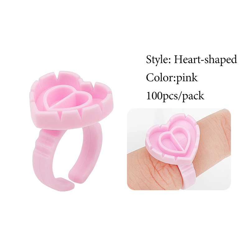 AliExpress 100-Piece Disposable Heart-Shaped Lash Glue Cups, view 3