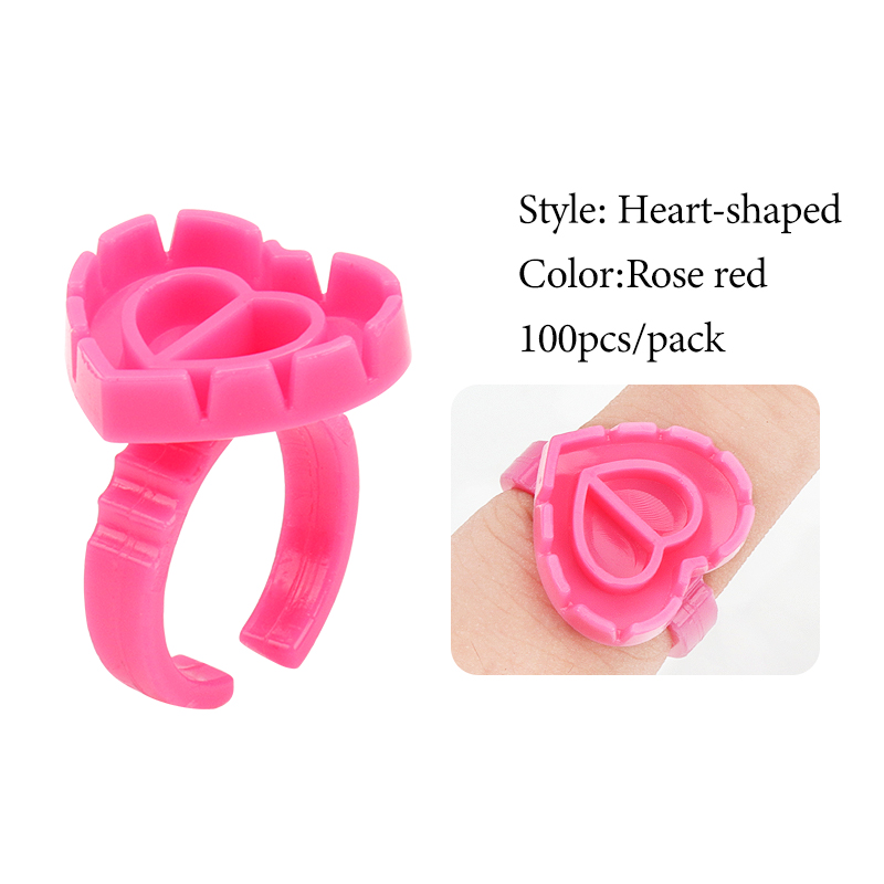 AliExpress 100-Piece Disposable Heart-Shaped Lash Glue Cups, view 5
