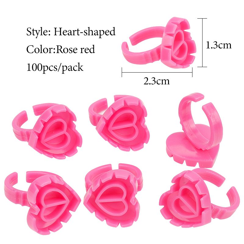 AliExpress 100-Piece Disposable Heart-Shaped Lash Glue Cups, view 6