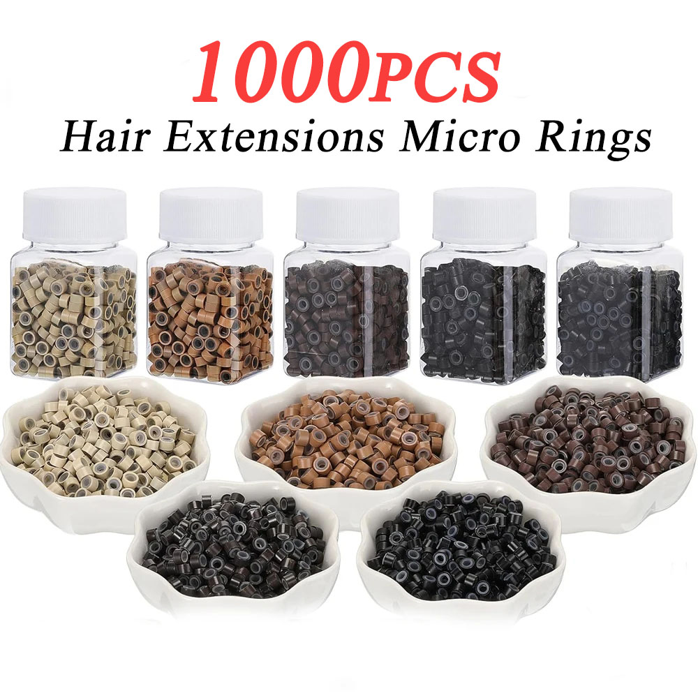 AliExpress 1000-Piece 5 mm Silicone Micro Ring Hair Extension Beads