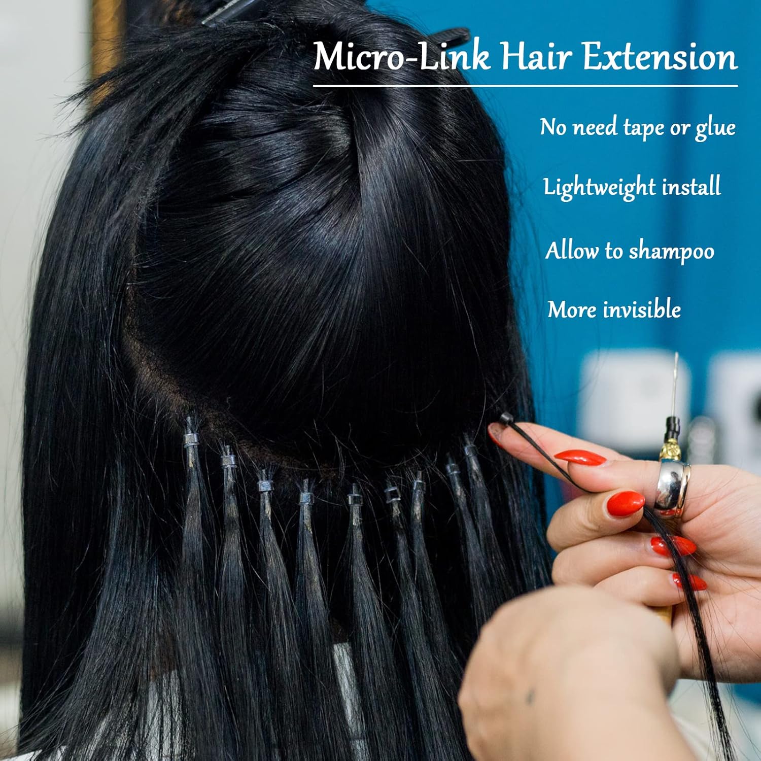 AliExpress 1000-Piece 5 mm Silicone Micro Ring Hair Extension Beads, view 6