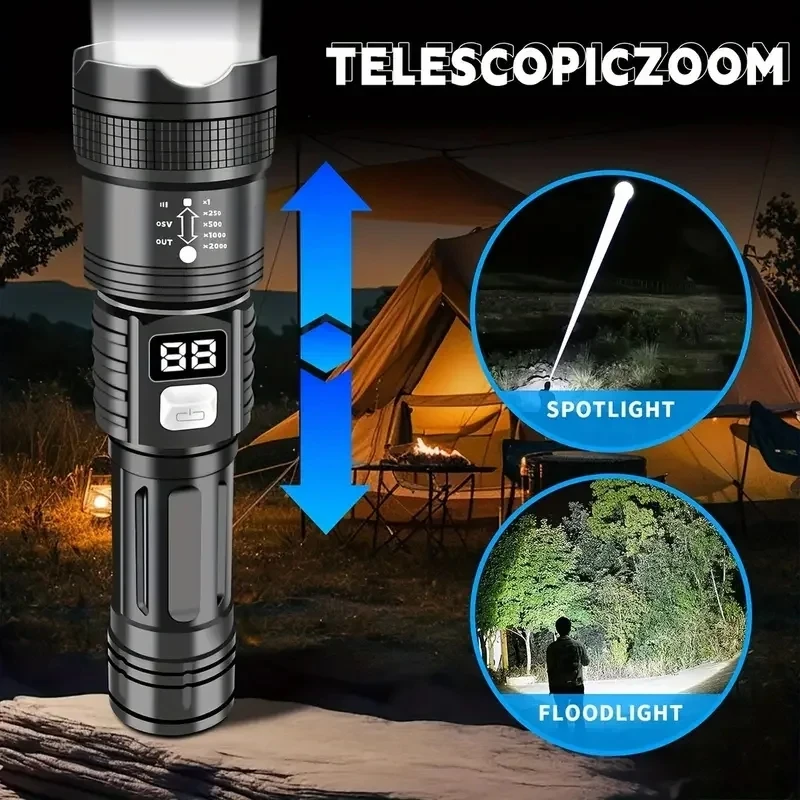 AliExpress Rechargeable Zoomable LED Tactical Flashlight, view 3