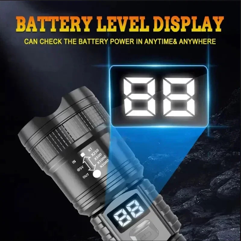 AliExpress Rechargeable Zoomable LED Tactical Flashlight, view 6