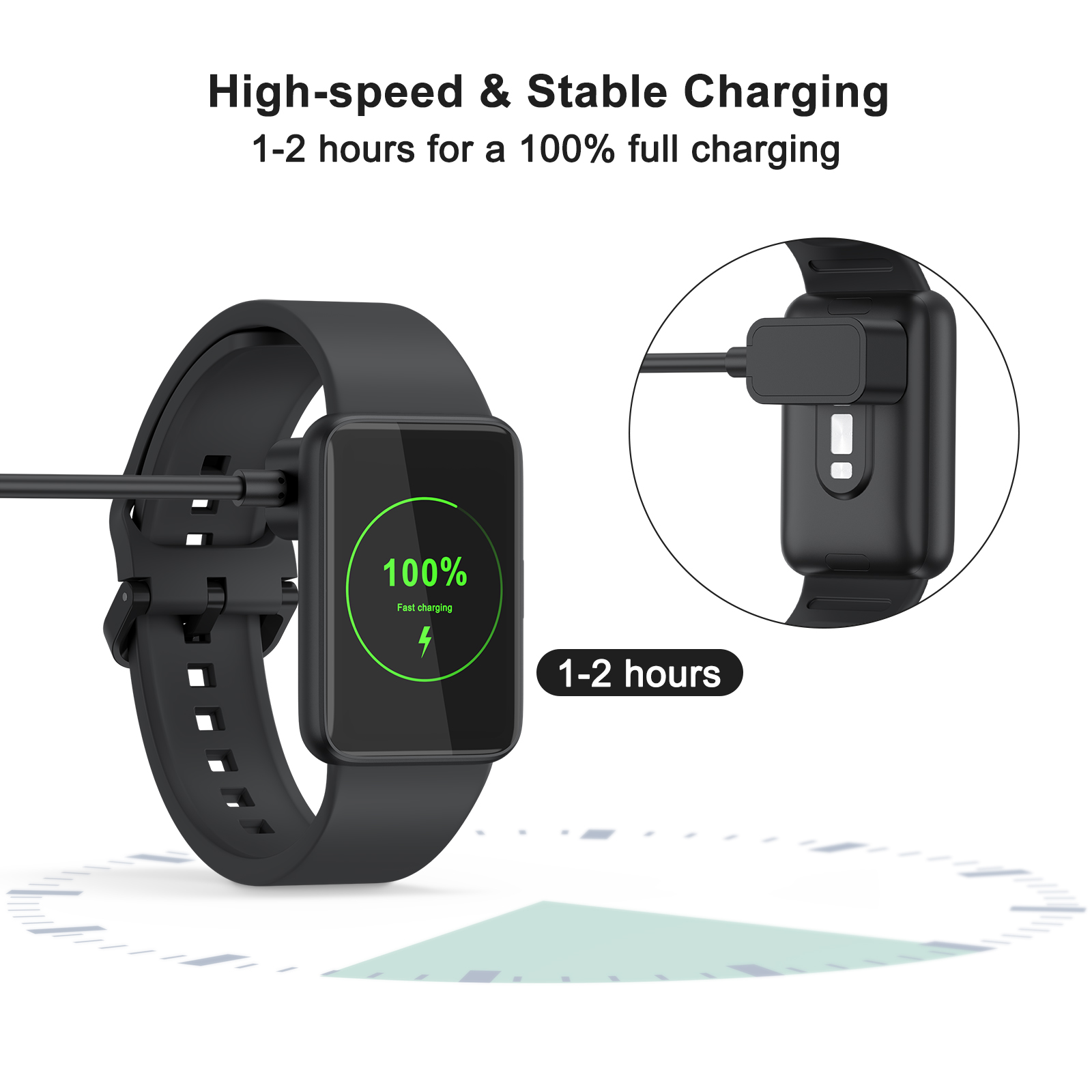 AliExpress 100 cm Magnetic Charging Cable for Galaxy Fit3, view 6