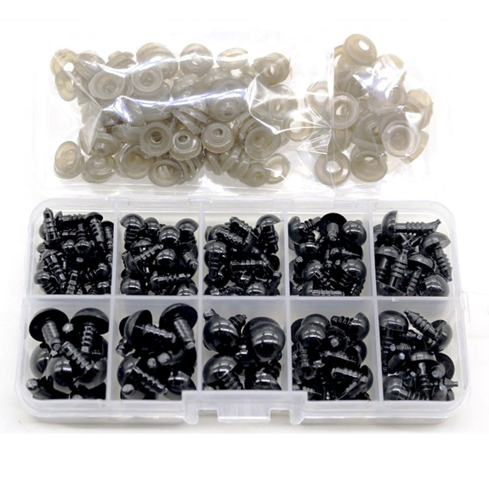 AliExpress 100pcs 10mm Eyeball Doll Accessories Black Plush Safety Eyes Amigurumi For Toys 6mm 8mm 12mm DIY Funny Toy Eyes Animal