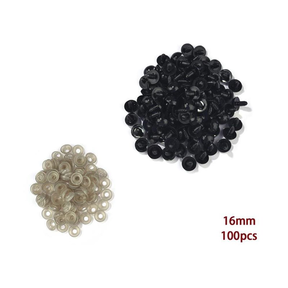 AliExpress 100pcs 10mm Eyeball Doll Accessories Black Plush Safety Eyes Amigurumi For Toys 6mm 8mm 12mm DIY Funny Toy Eyes Animal, view 5