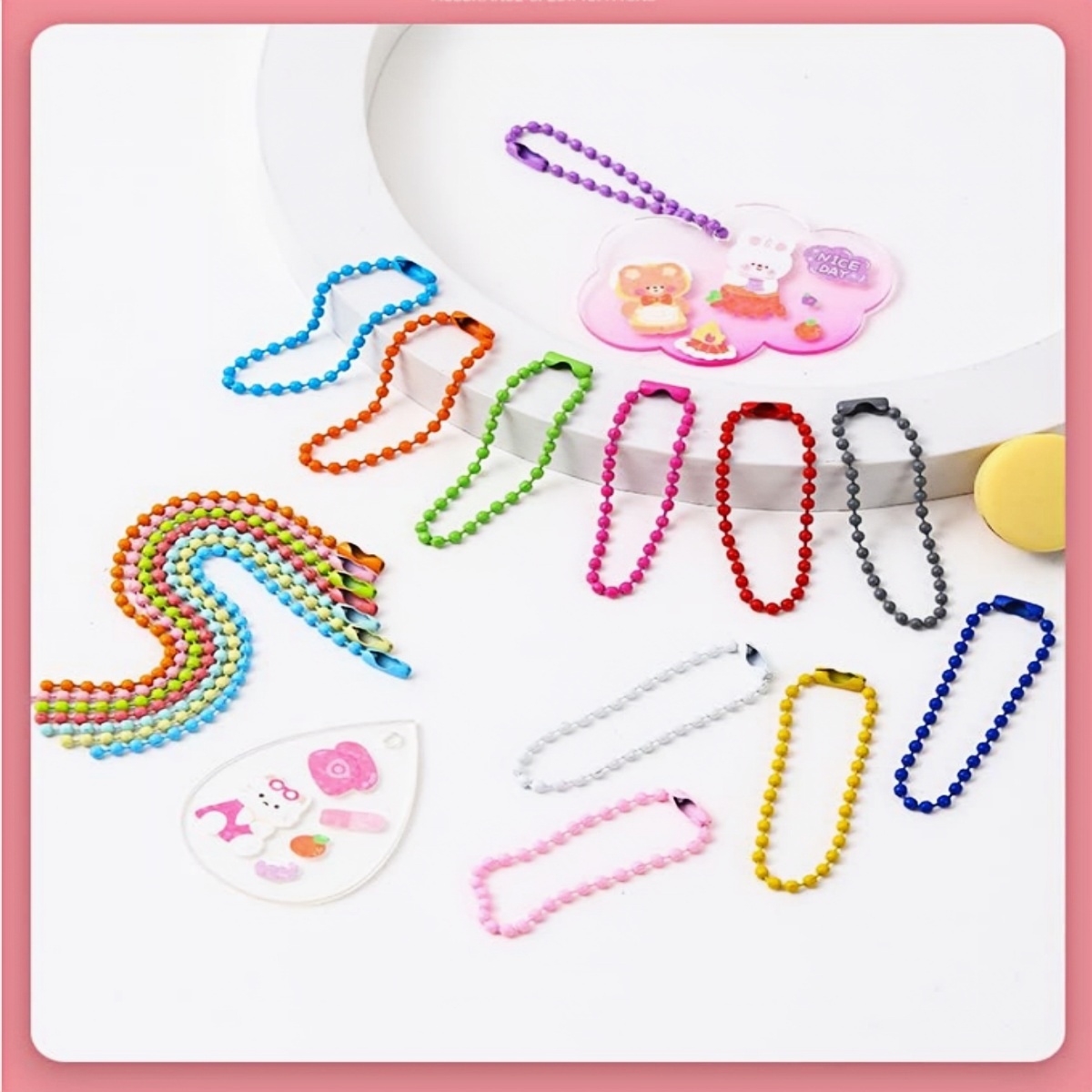 AliExpress 100-Piece 12 cm Bead Chains with Connectors, view 2