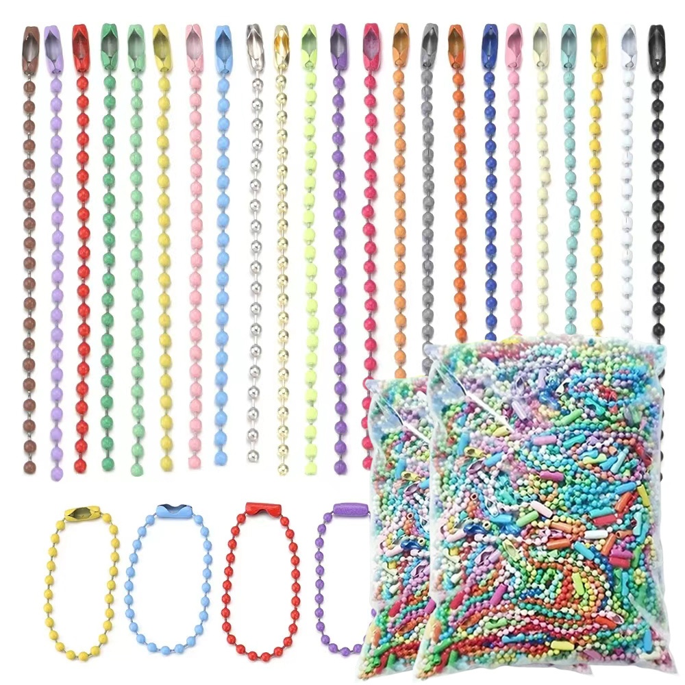 AliExpress Bead Chain Connectors with Tags (12cm, 100-Pack)