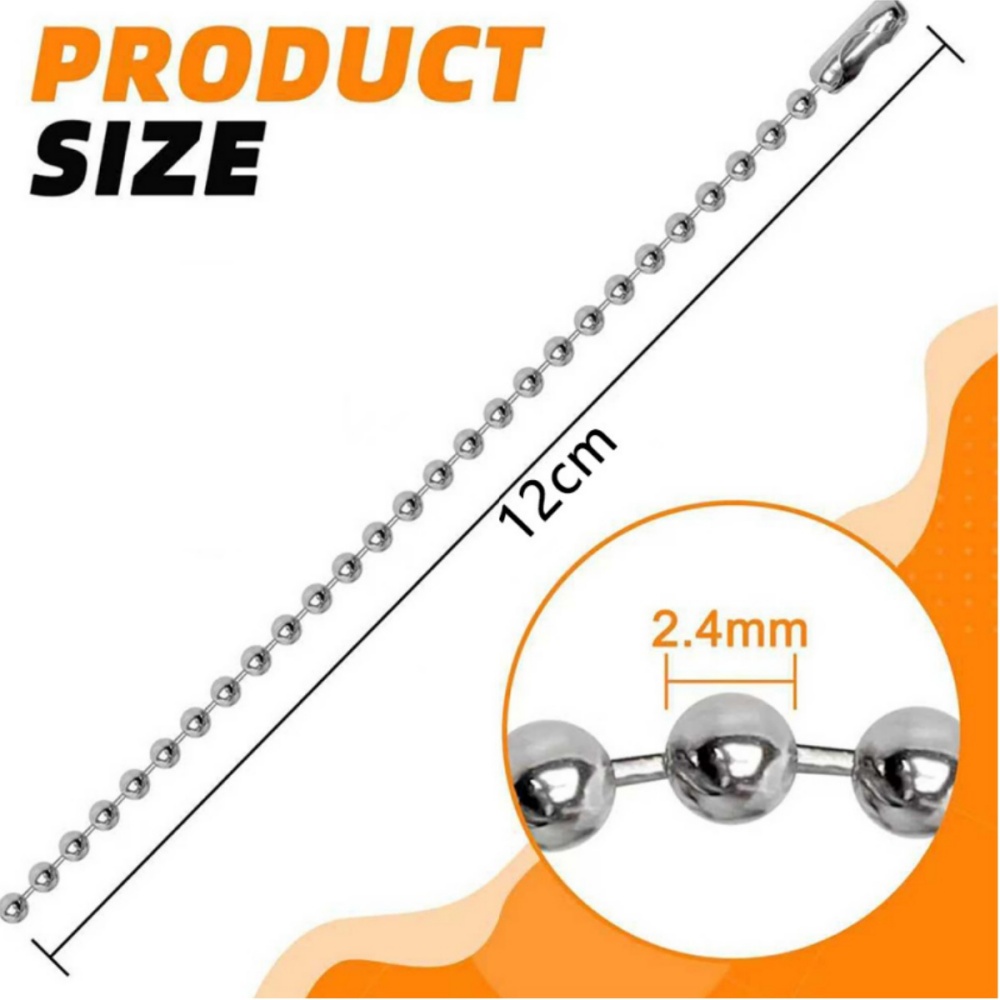 AliExpress Bead Chain Connectors with Tags (12cm, 100-Pack), view 5