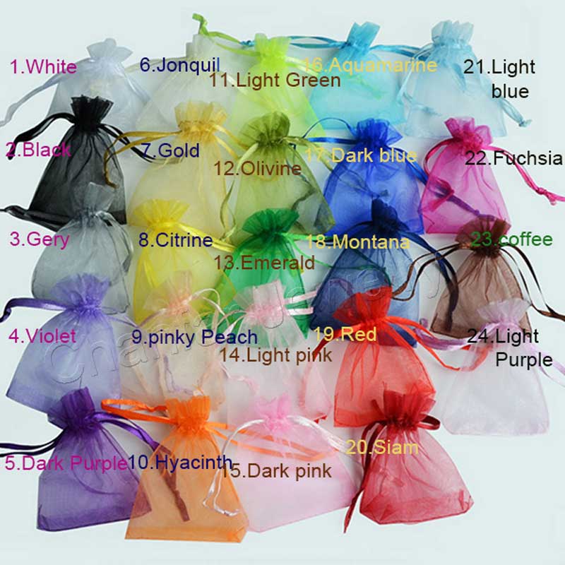 AliExpress 100-Piece Drawstring Organza Gift Pouches, view 2