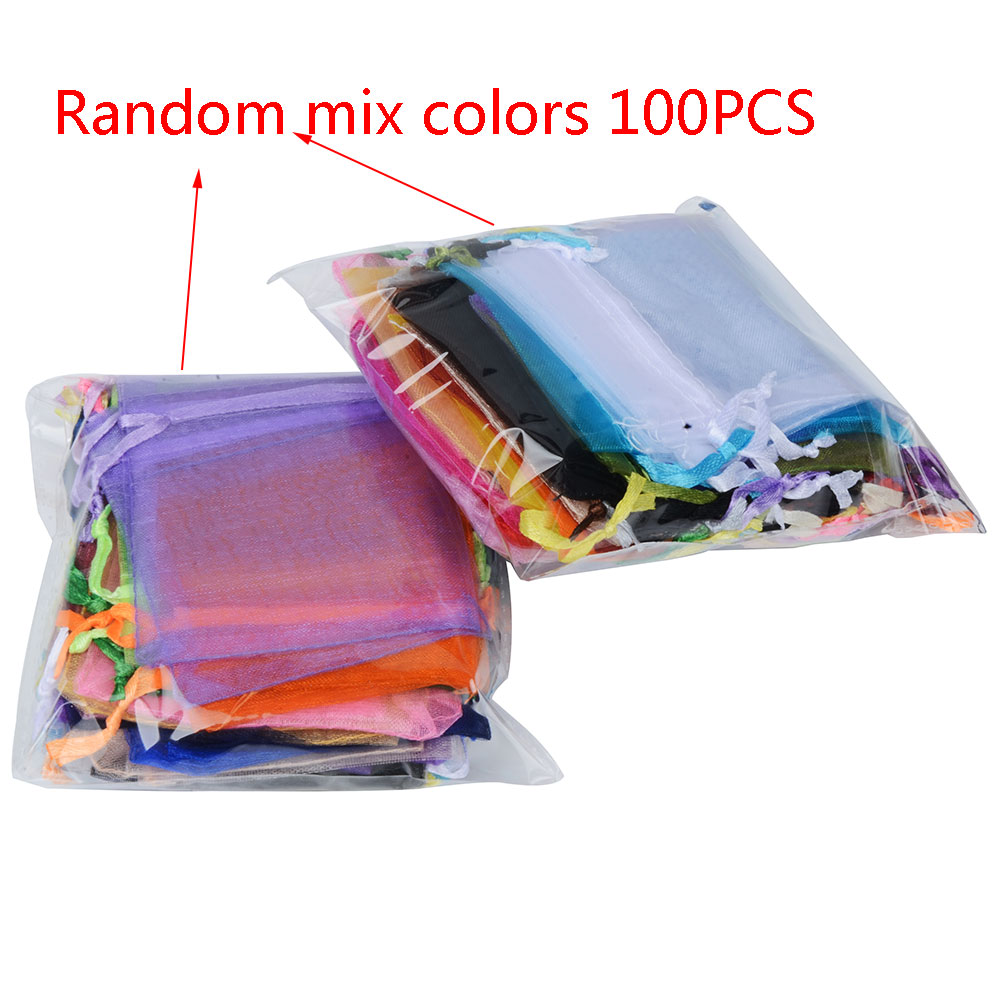 AliExpress 100-Piece Drawstring Organza Gift Pouches, view 3