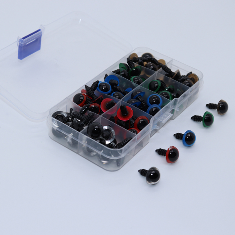 AliExpress 100pcs 5/6//7/8/9/10/12/14/18/20mm Plastic Safety Eyes For Toys Diy Mix Size Crochet Animal Eye For Doll toys  Accessories, view 6
