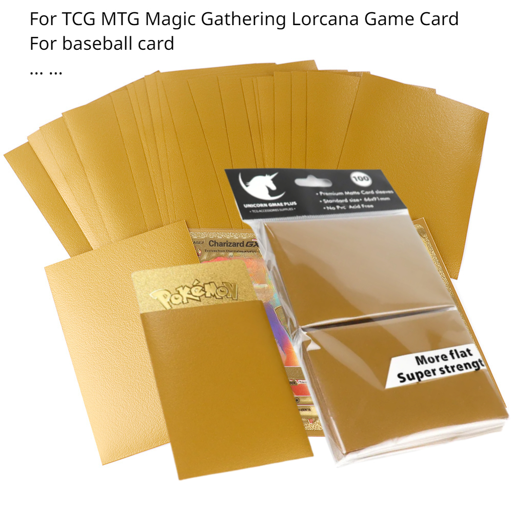 AliExpress 100pcs 66x91mm 2.5"x3.5" Premium Trading Card Sleeves Standard Sized Board Game Cards for MTG Magic Gathering Lorcana Game Card, view 4