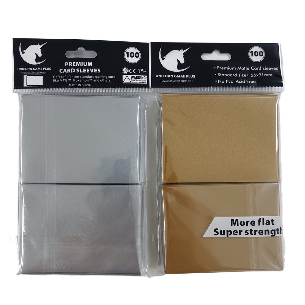 AliExpress 100pcs 66x91mm 2.5"x3.5" Premium Trading Card Sleeves Standard Sized Board Game Cards for MTG Magic Gathering Lorcana Game Card, view 5