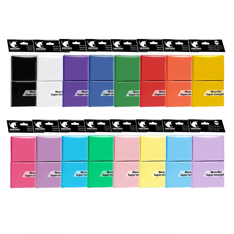 AliExpress 100PCS 66x91mm Matte Standard Size Card Sleeves TCG Trading Cards Protector For Tarot Shield Board Games Magical Cover PKM