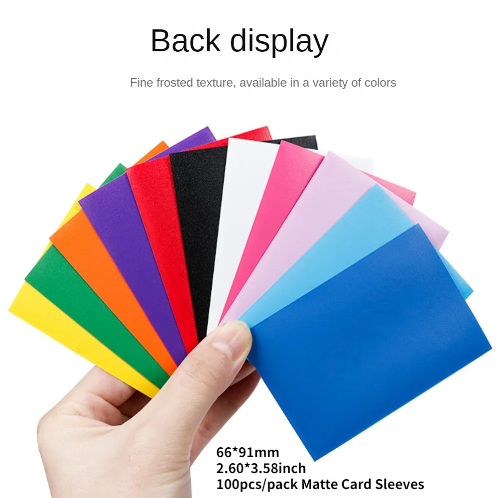 AliExpress 100PCS 66x91mm Matte Standard Size Card Sleeves TCG Trading Cards Protector For Tarot Shield Board Games Magical Cover PKM, view 2
