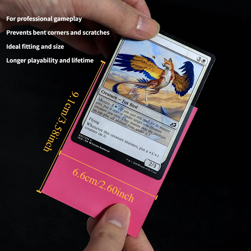 AliExpress 100PCS 66x91mm Matte Standard Size Card Sleeves TCG Trading Cards Protector For Tarot Shield Board Games Magical Cover PKM, view 3