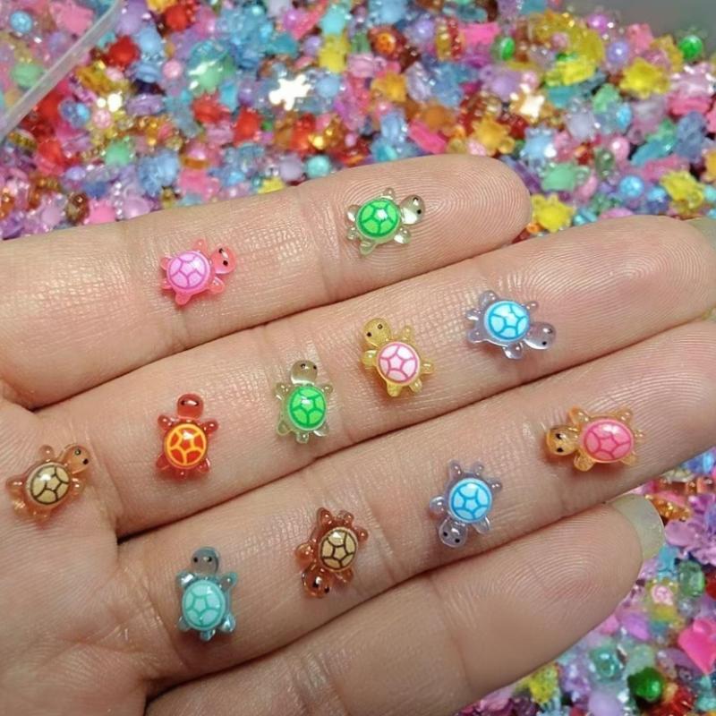 AliExpress 100pcs Dollhouse Miniatures Glow In The Dark Resin Turtle Figurines For Fairy Garden Micro Landscape Decor Toys Gift