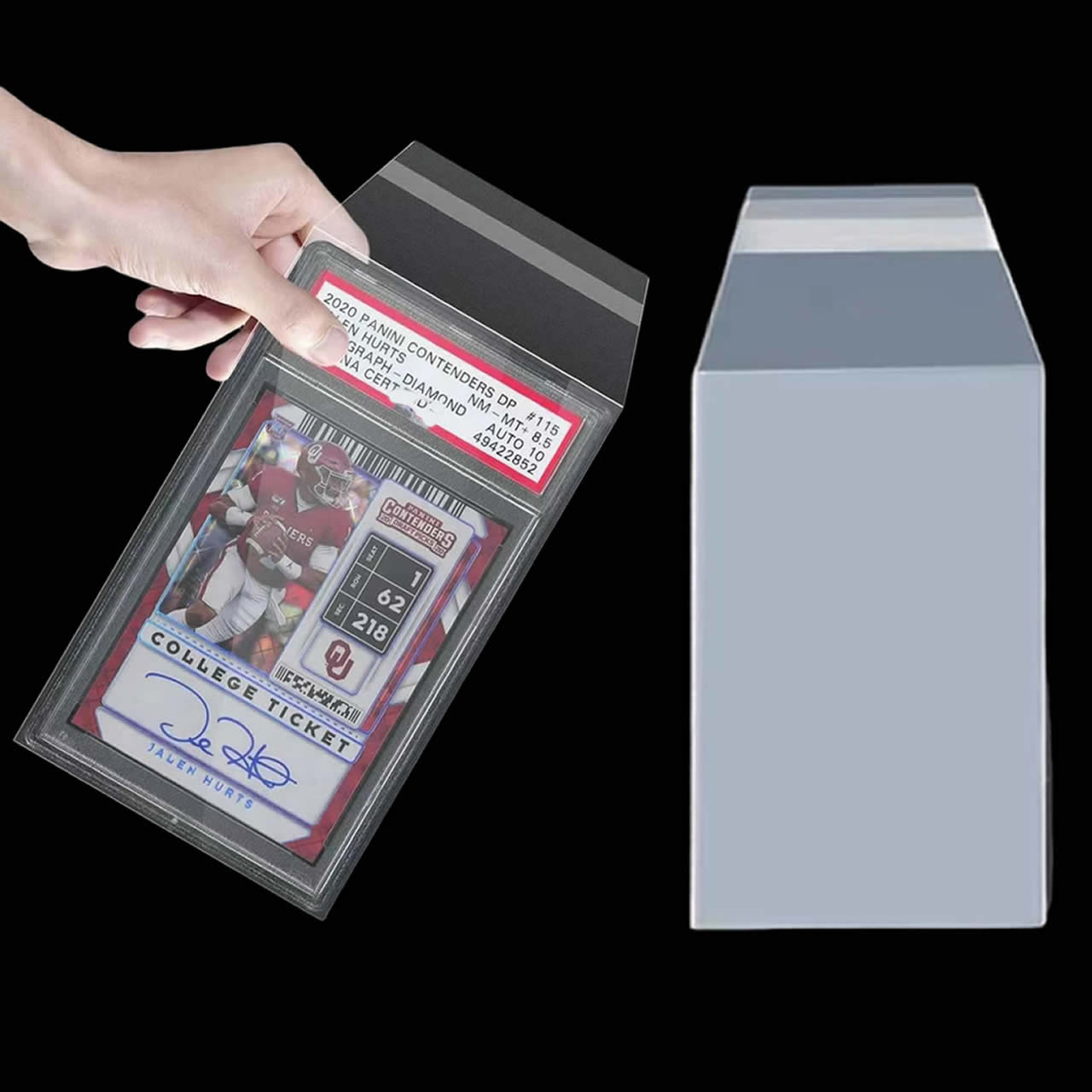 AliExpress 100pcs Game Card Sleeve Graded Sleeves Resealable Slabs Pro Collector Protector For Baseball Football Sports Cards