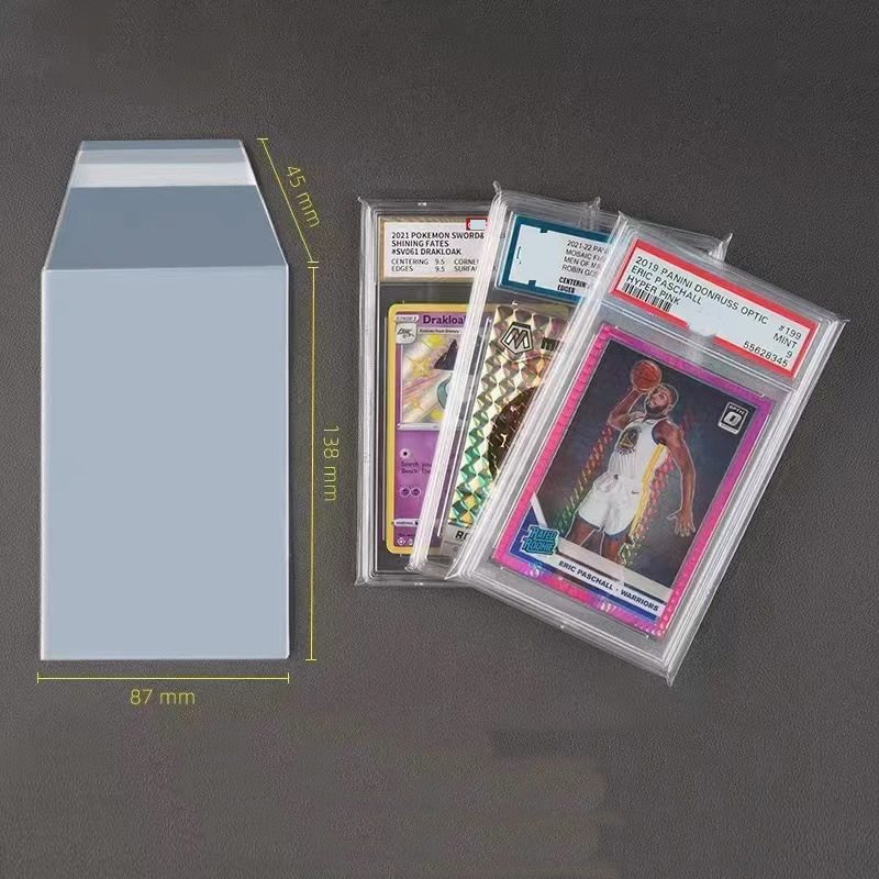 AliExpress 100pcs Game Card Sleeve Graded Sleeves Resealable Slabs Pro Collector Protector For Baseball Football Sports Cards, view 5